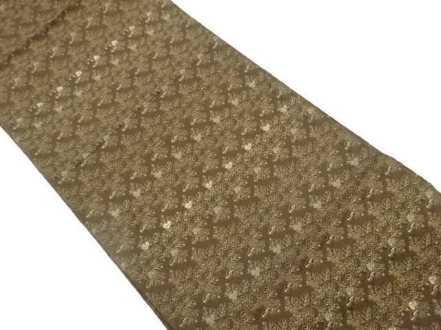 アンティーク　蔦の葉模様織り出し丸帯（材料）